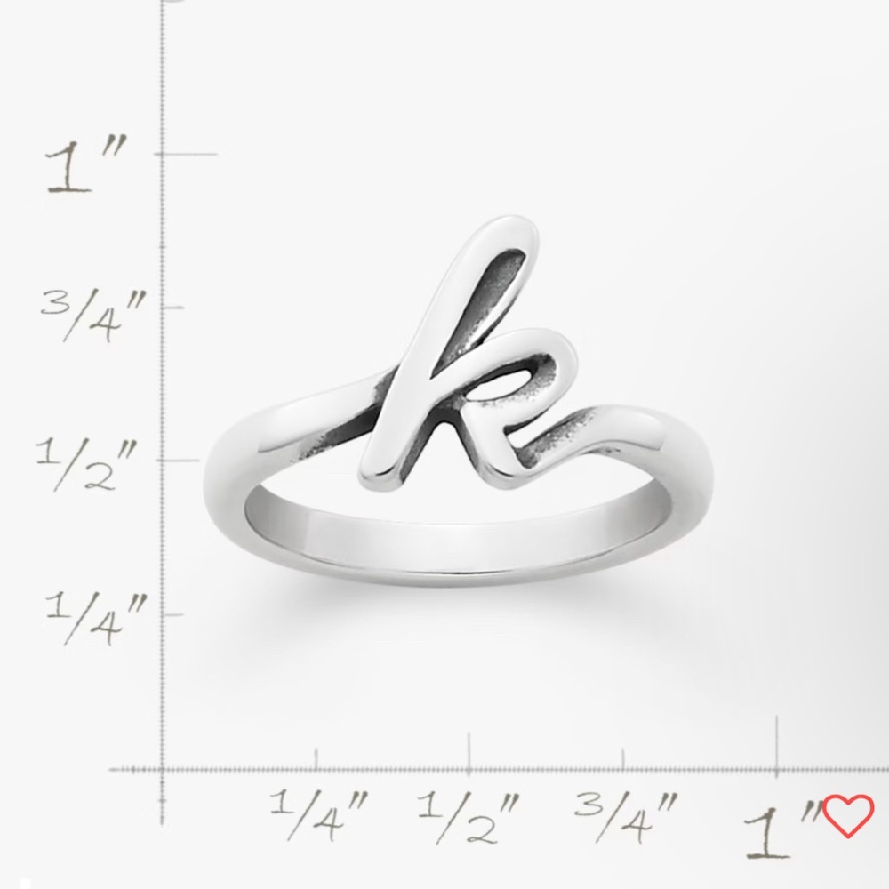 James Avery initial ring “k” in 925 silver - Picture 3 of 3